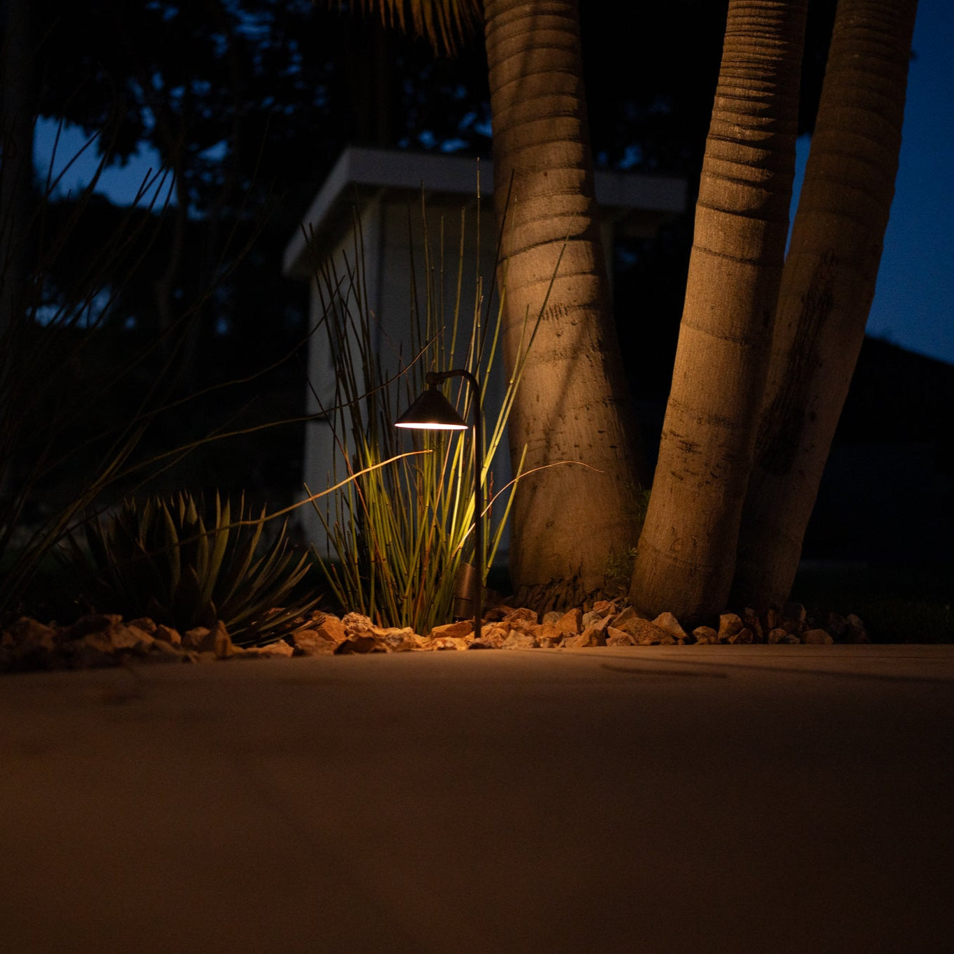 Tulay Bell Antique Brass Path Light