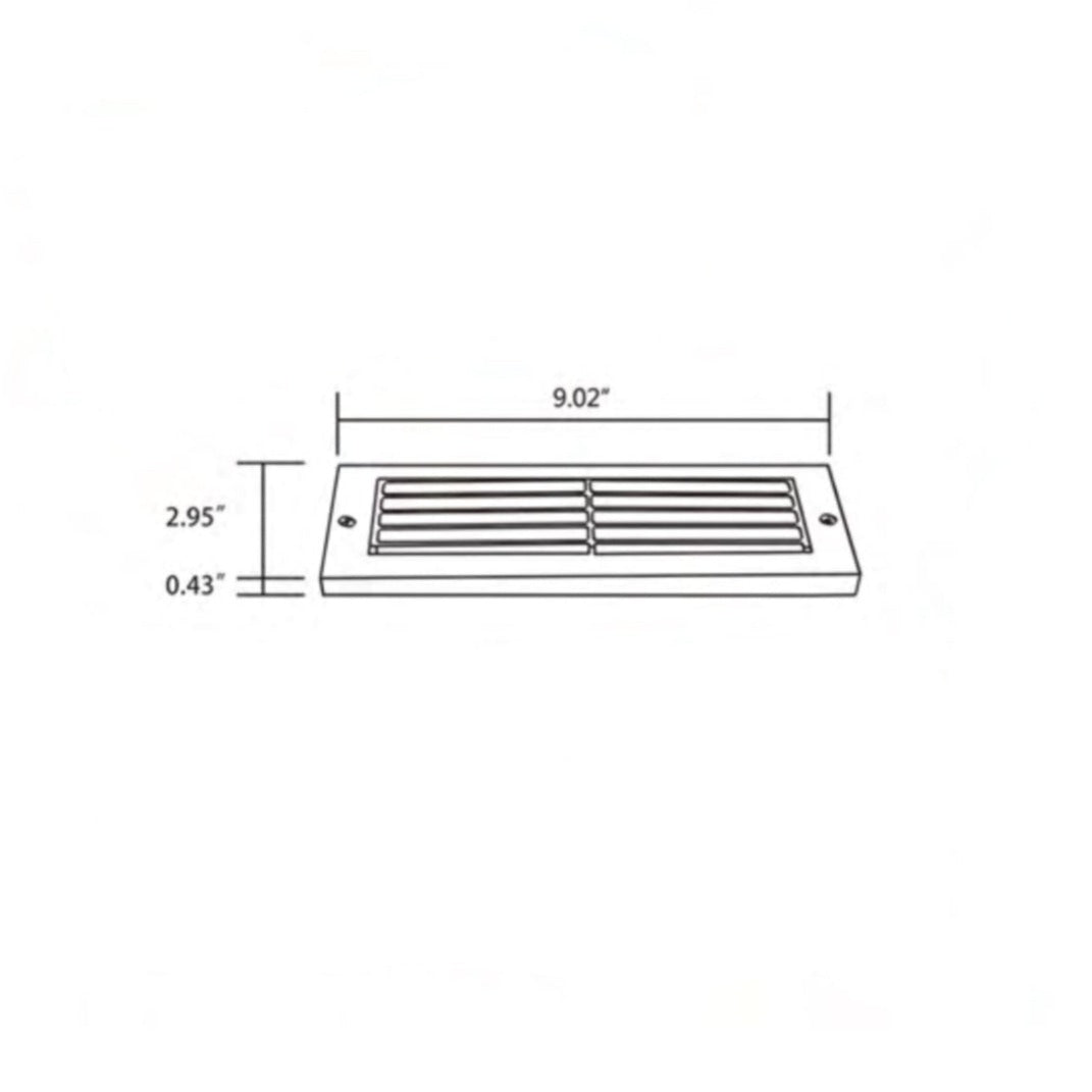 Rein Louv Integrated Brass Deck Light