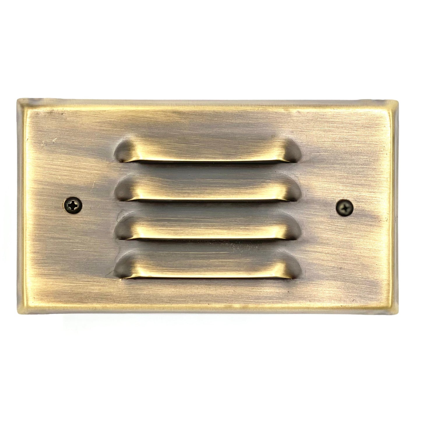 Tulay Antique Brass Small Louvered Step Light