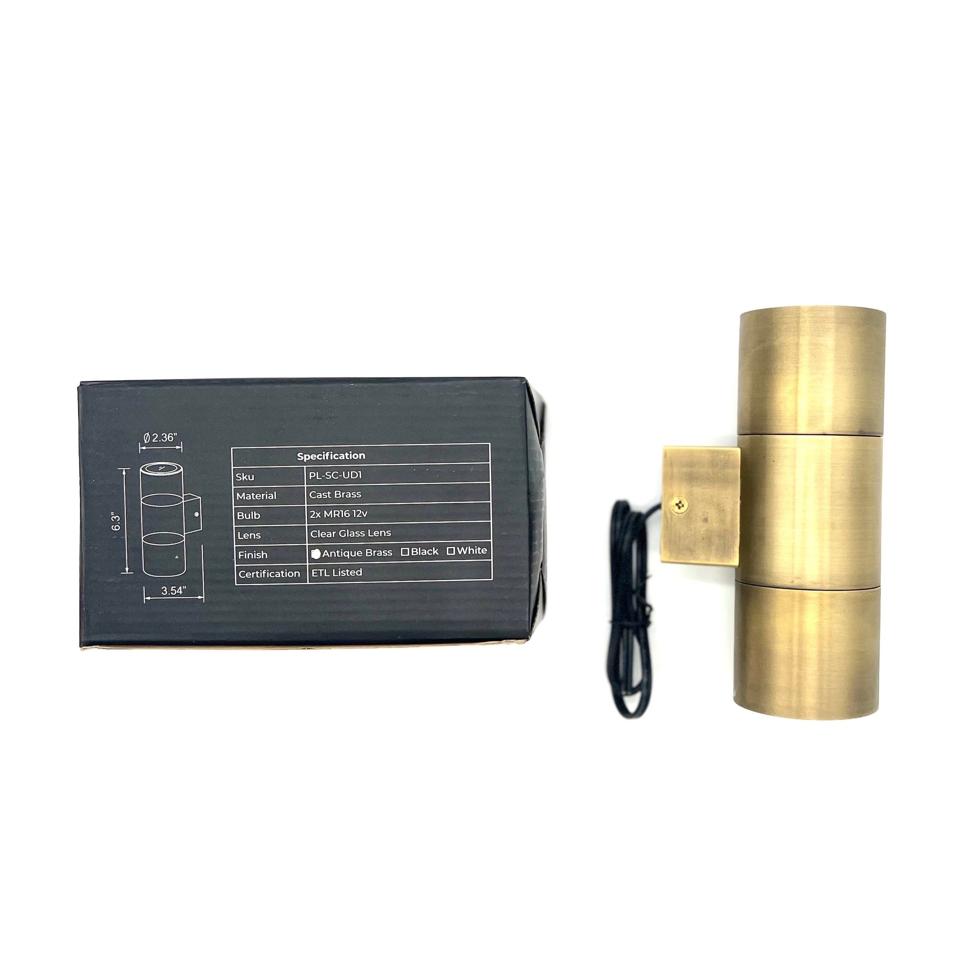 Stelvio Sconce Antique Brass Finish Up/Down Light