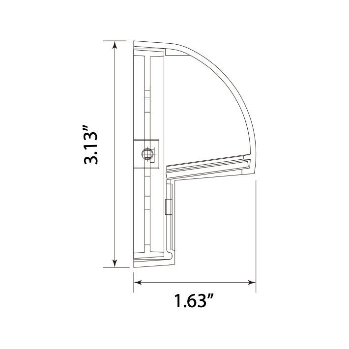 Rein White Brass Deck Light