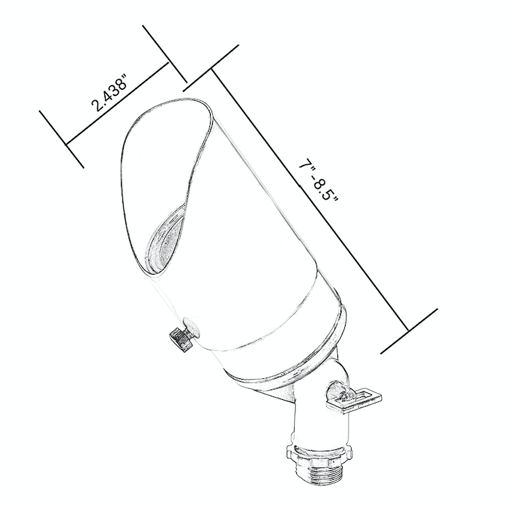 Rein Adjustable Brown Brass Spotlight