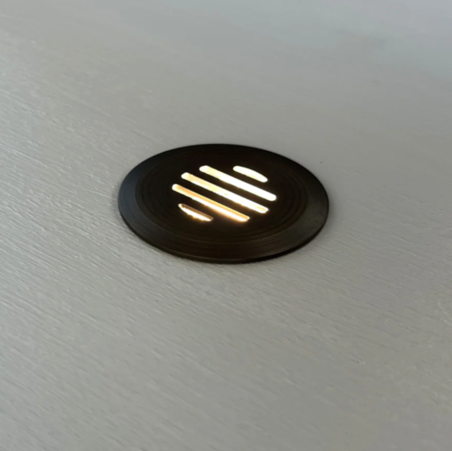 Mini Bronze Louvered In Ground Well Light