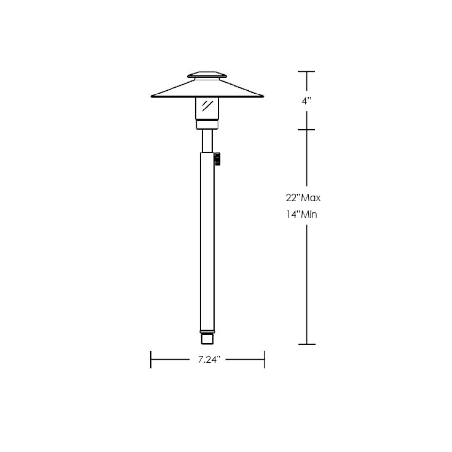 Stelvio Antique Brass Adjustable Pathlight