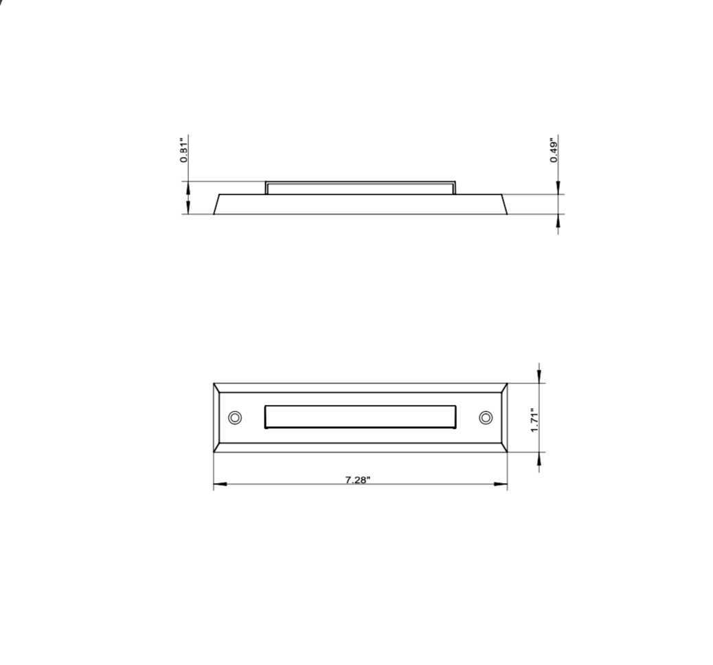 Arrow Black Simple Louv Brass Deck Light