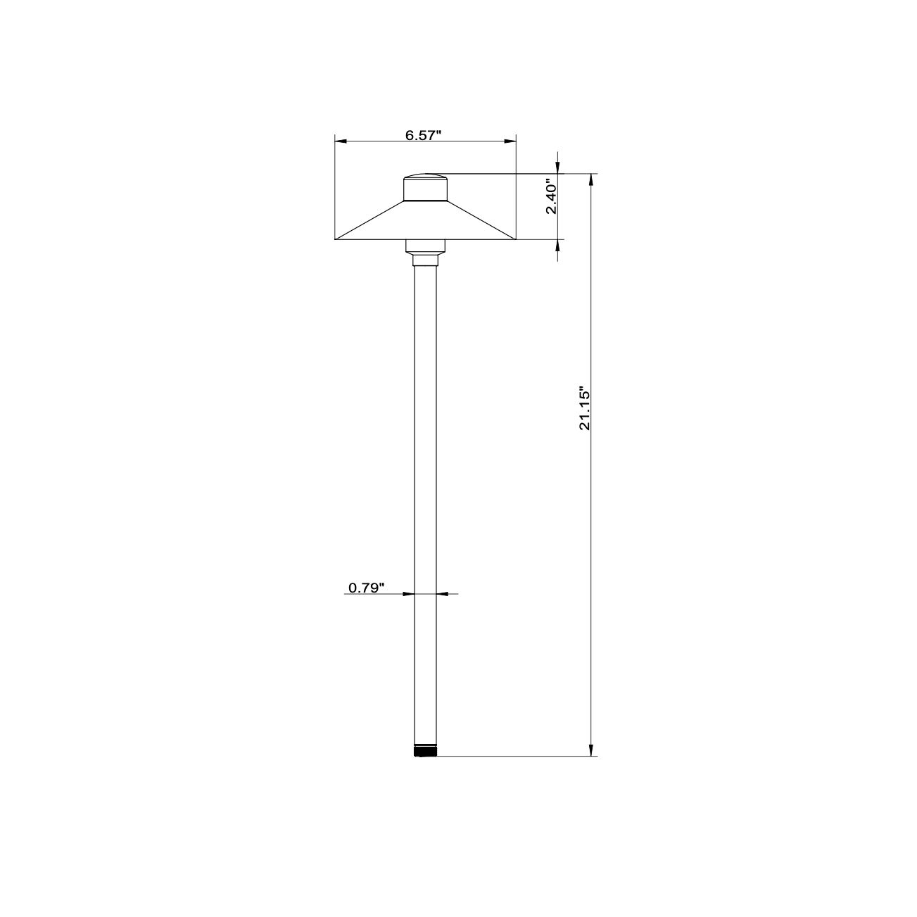 Tulay BH 18" Antique Brass Path Light