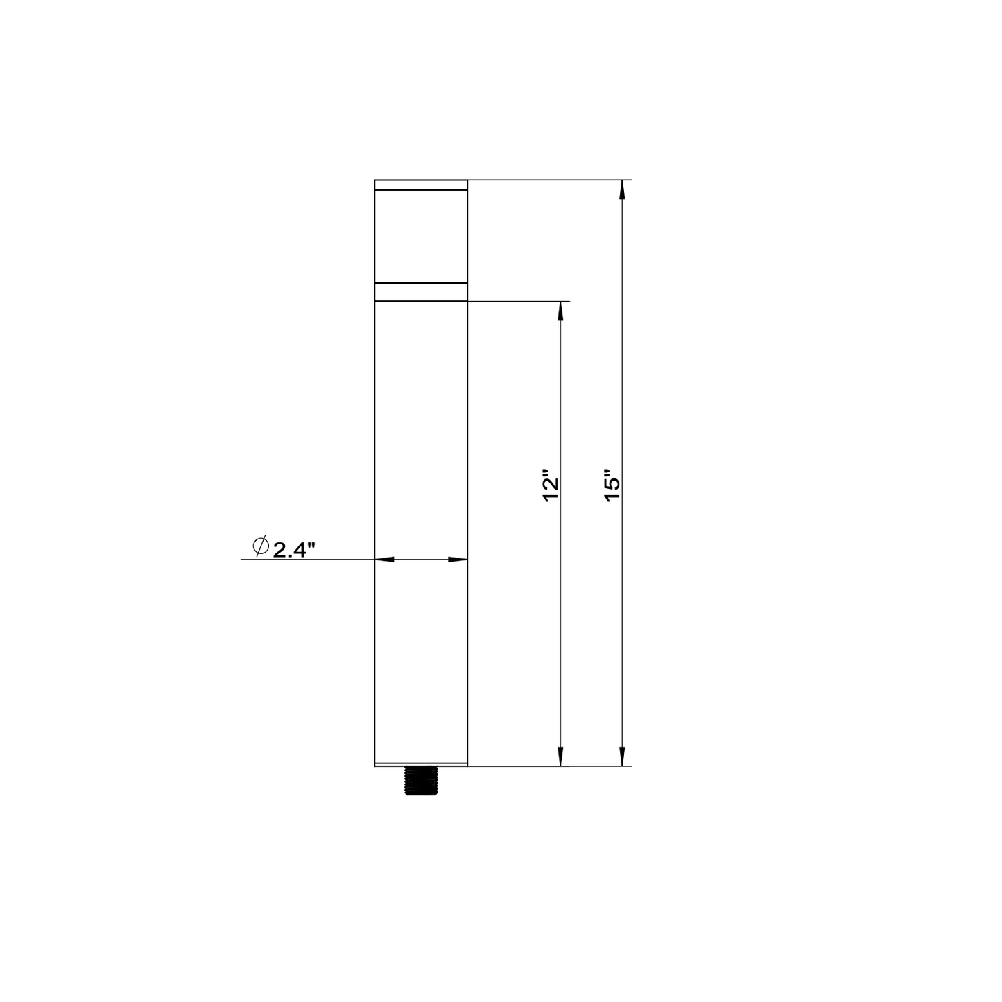 Brutus 15" Bronze Brass Bollard