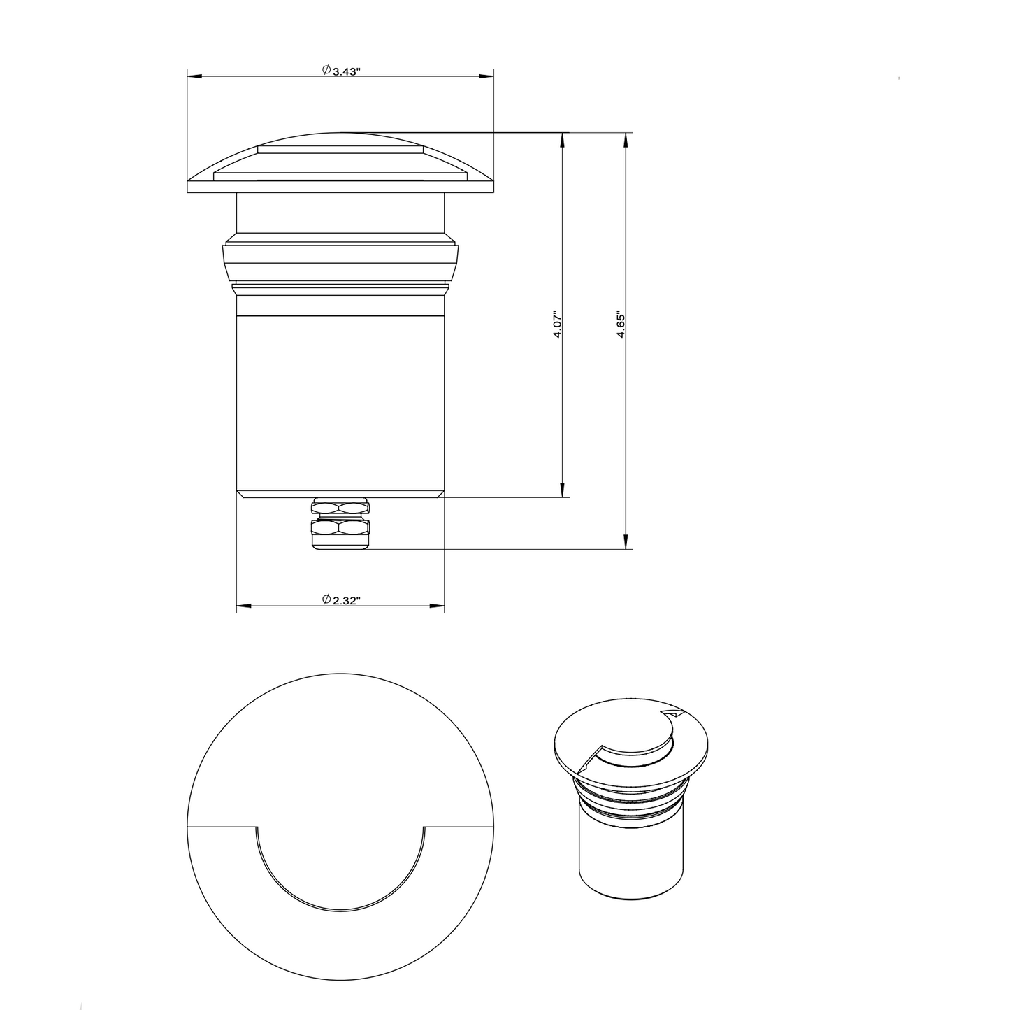Stel-Path Brass Well Light