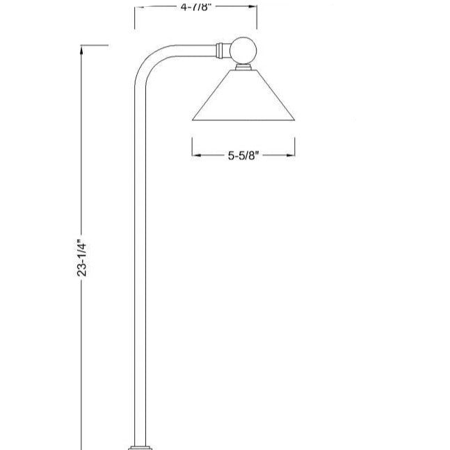 Tulay Bell Black Brass Path Light
