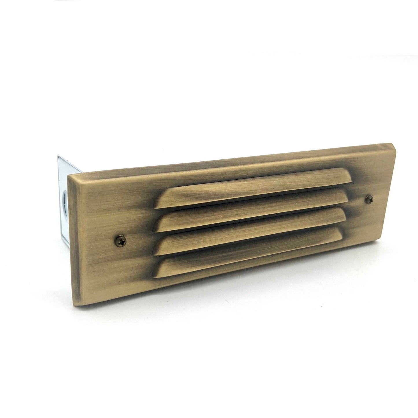 Tulay Antique Brass Louvered Steplight