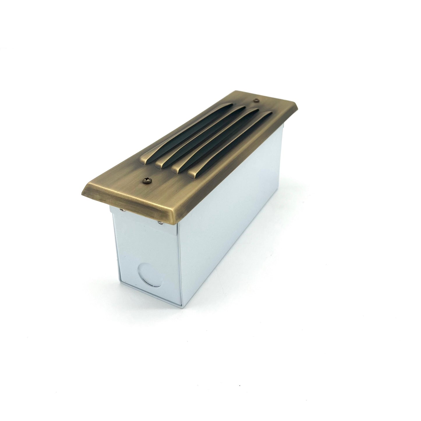 Tulay Antique Brass Louvered Steplight