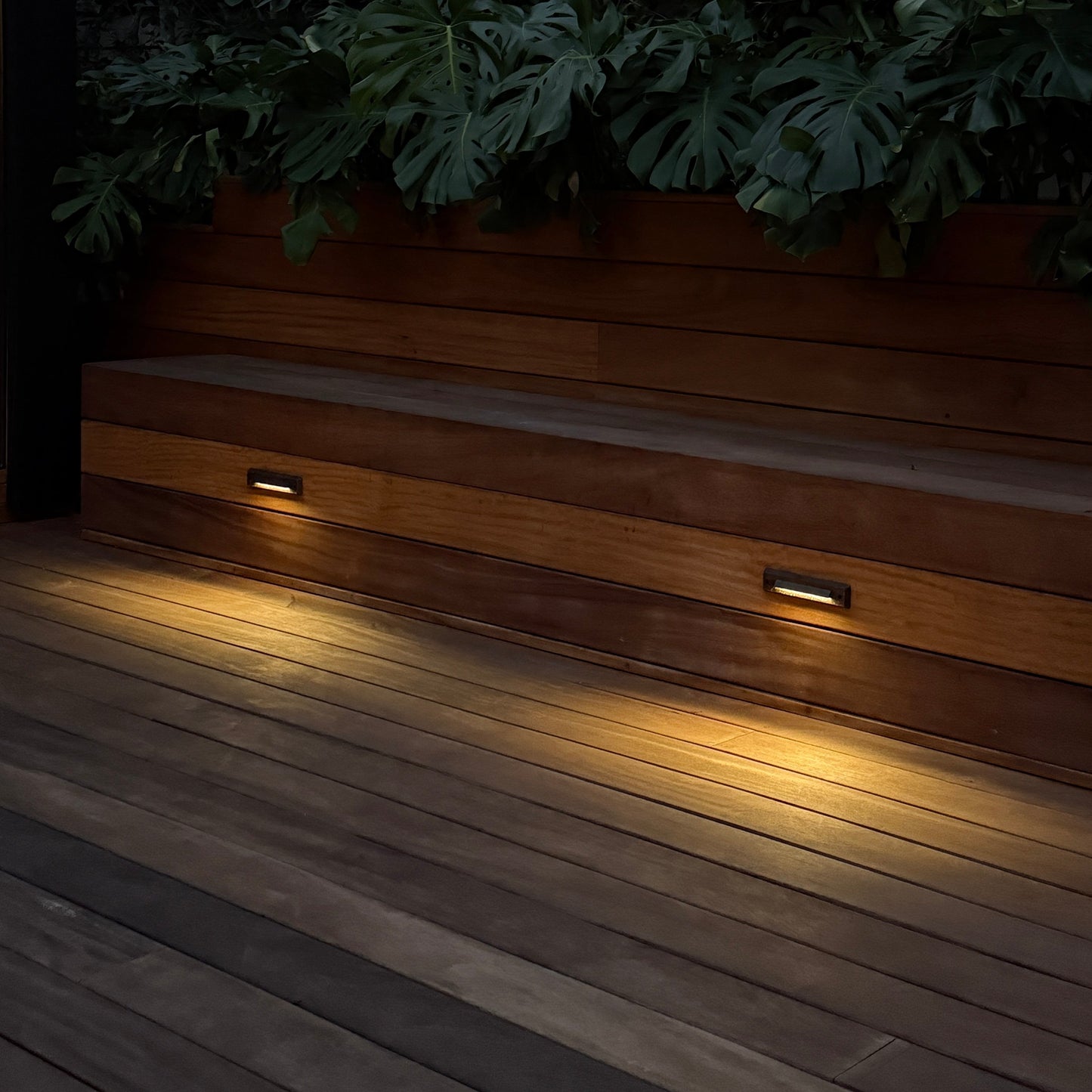 Arrow Simple Louv Brass Deck Light