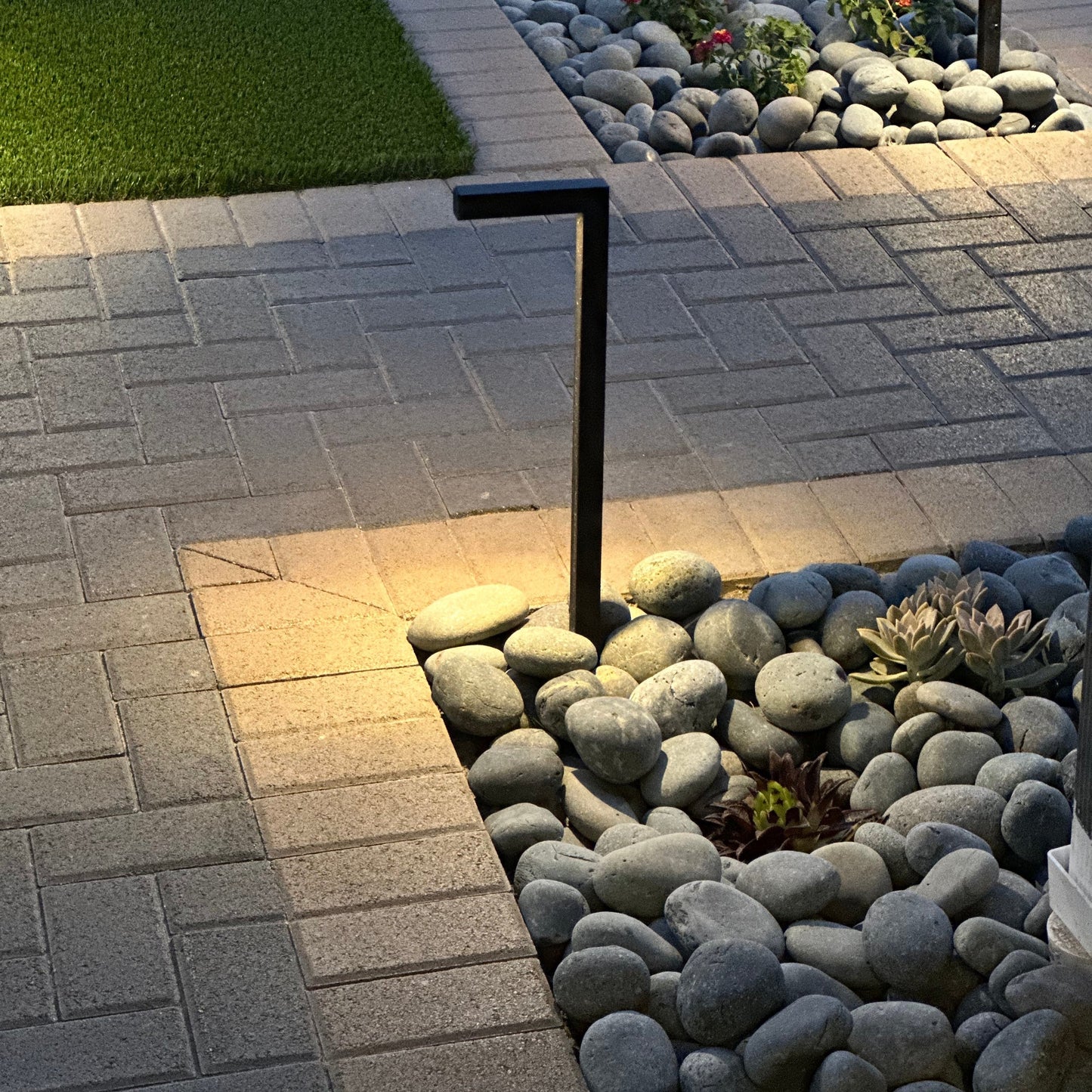 Aspen Black Brass Path Light