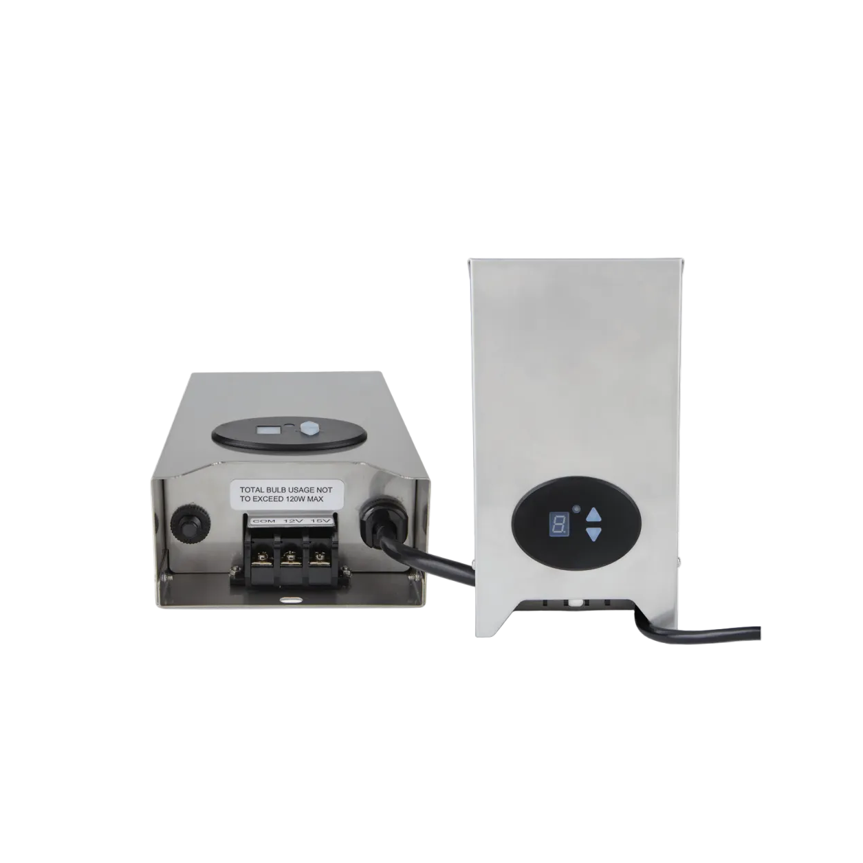 120-200W Stainless Magnetic Simple Low Voltage Transformer Built In Electronic Timer & Photocell