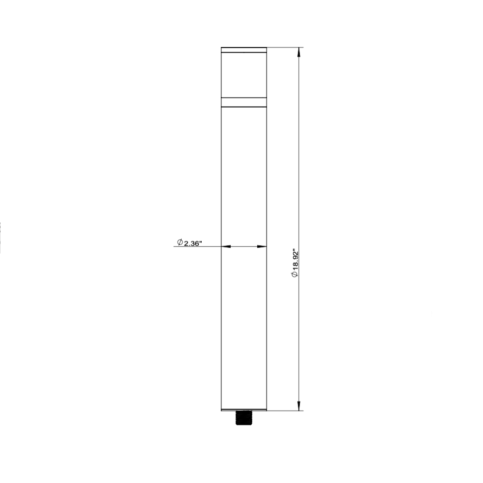 Brutus 18" Antique Brass Bollard
