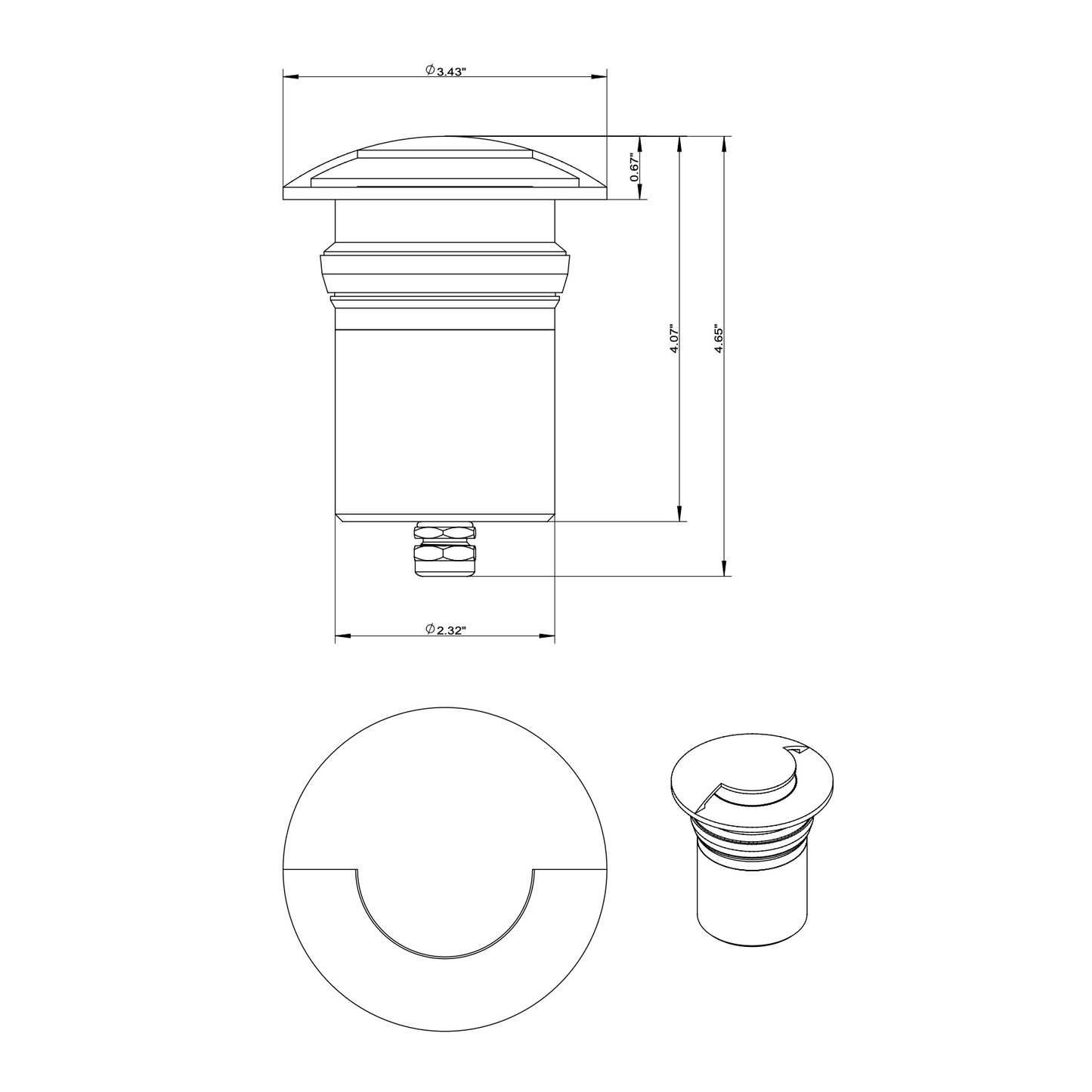 Stel-Path Brass Well Light