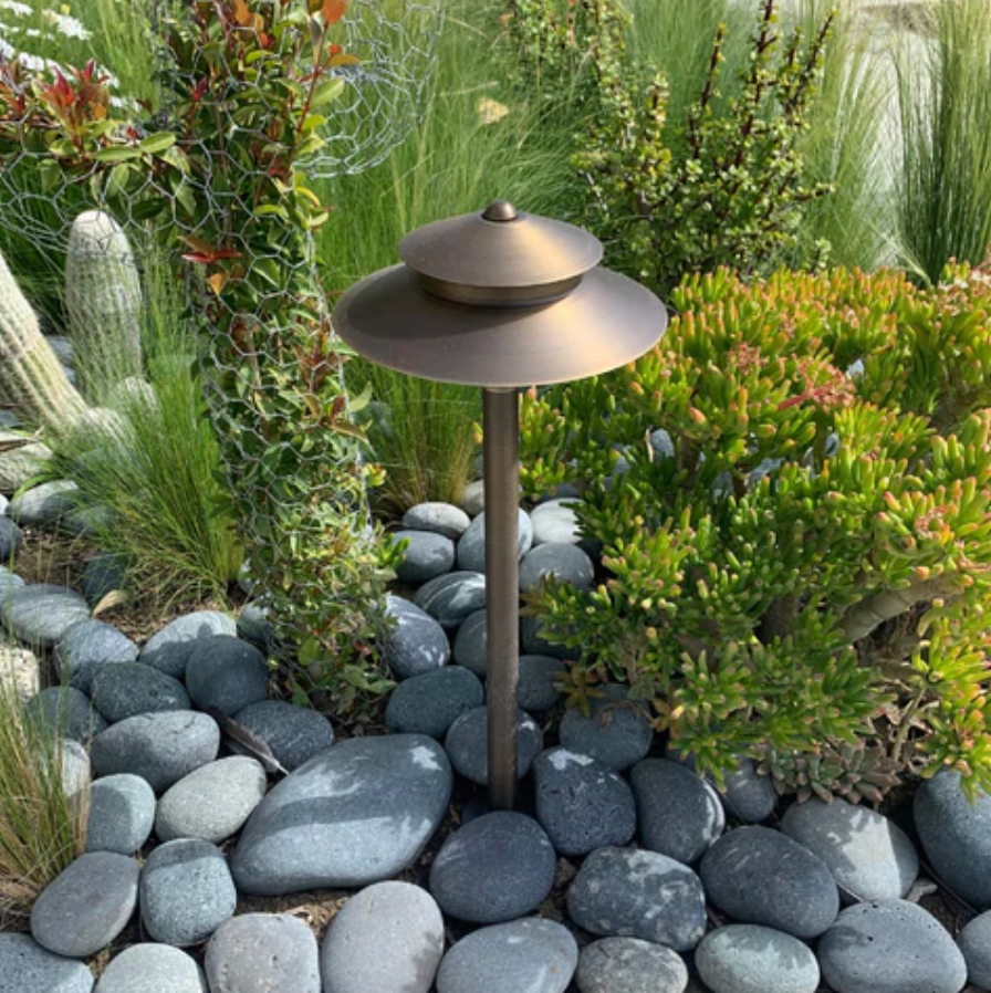 Tier 2 Antique Brass Path Light